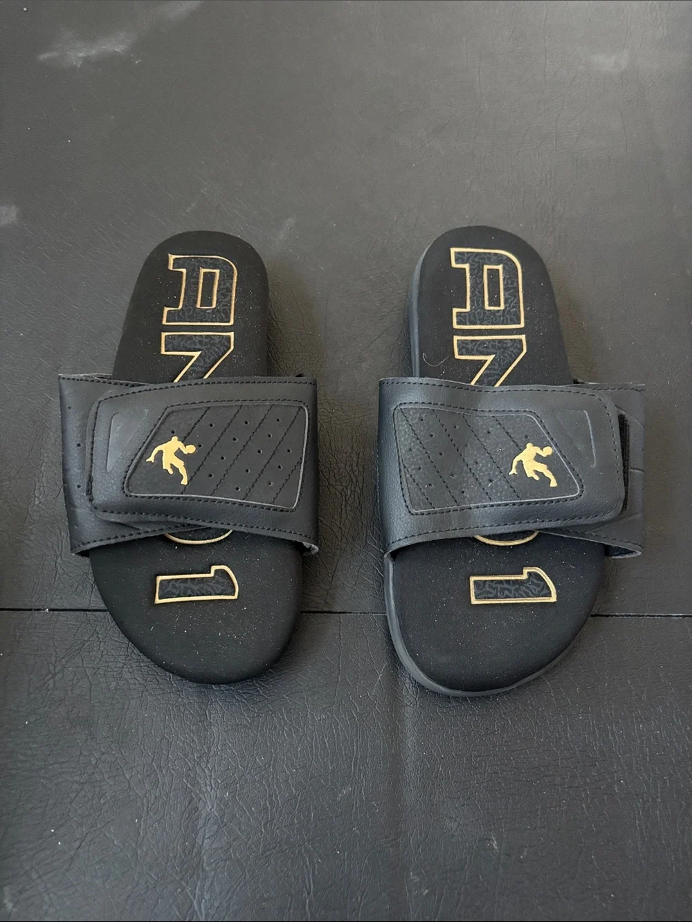 And1 Black and Gold Slide Sandals